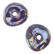 DQ Griechische Keramik Perlen Donut Violet