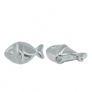 Metall Perlen DQ Fisch Antik silber (Nickelfrei)