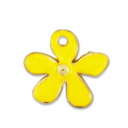 Metall Anh&auml;nger DQ Blume Gold-yellow (Nickelfrei)