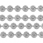 Stainless Steel - Rostfrei Stahl Schmuckzubehör Gliederkette Rund Silver