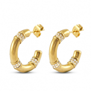 Ohrringe / Ohrstecker aus Stainless Steel - Rostfreiem Stahl Gold