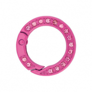 Farbiges Zubeh&ouml;r Schl&uuml;ssel Anh&auml;nger Ring Magenta pink