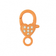 Farbiges Zubeh&ouml;r Karabinerverschluss Herz Orange