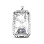 BY31&reg; Stainless Steel - Rostfrei Stahl Anh&auml;nger Rechteck Silver