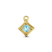 BY31&reg; Stainless Steel - Rostfrei Stahl Anh&auml;nger Rhombus Gold-aqua