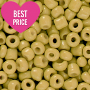 Glasperlen Rocailles 6/0 (4mm) Light olive green