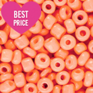 Glasperlen Rocailles 6/0 (4mm) Warm apricot orange