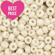 Glasperlen Rocailles 8/0 (3mm) Cream white