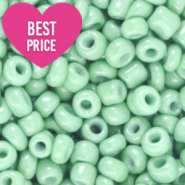 Glasperlen Rocailles 8/0 (3mm) Spring bud green