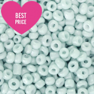 Glasperlen Rocailles 8/0 (3mm) Light haze blue
