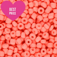 Glasperlen Rocailles 12/0 (2mm) Warm apricot orange