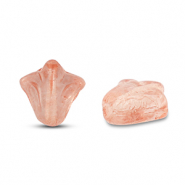 B&ouml;hmische Perlen Lily Flower 9x8mm Transparent light orange