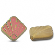 B&ouml;hmische Perlen Diafan 17mm Dark greige-AB coating