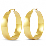 Ohrringe aus Stainless Steel - Rostfreiem Stahl Creolen Gold