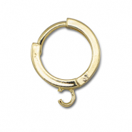 Brass TQ Metall Creolen mit Öse Gold