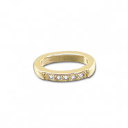 Brass TQ Metall Anh&auml;nger Oval Gold