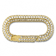 Brass TQ Metall Schloss Oval Gold