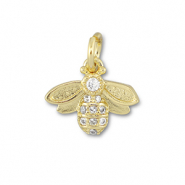 Brass TQ Metall Anh&auml;nger Biene Gold