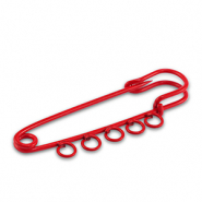 Farbiges Zubeh&ouml;r Schmuck-Sicherheitsnadel mit 5 &Ouml;sen Red