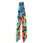 Bandana Schal mit Lebendiges Muster Multicolour-red-blue