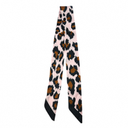 Bandana Schal mit Leopard-Print Light pink-brown-black