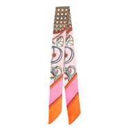 Bandana Schal mit Lebhaftes Print Light pink-orange-pink