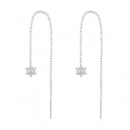 Ohrringe aus Stainless Steel - Rostfreiem Stahl Sonne Silver