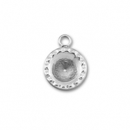 BY31&reg; Stainless Steel - Rostfrei Stahl Anh&auml;nger mit Fassung f&uuml;r SS29 Chaton Silver