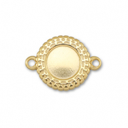 BY31&reg; Stainless Steel - Rostfrei Stahl Zwischenst&uuml;ck mit Fassung f&uuml;r SS30 Flat Back Gold