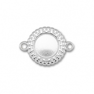 BY31&reg; Stainless Steel - Rostfrei Stahl Zwischenst&uuml;ck mit Fassung f&uuml;r SS20 Flat Back Silver