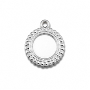 BY31&reg; Stainless Steel - Rostfrei Stahl Anh&auml;nger mit Fassung f&uuml;r SS20 Flat Back Silver