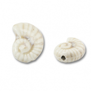 Perlen Keramik Muschel Off white