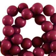 8 mm Acrylperlen shiny Cherry red