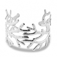 Armbänder aus Stainless Steel - Rostfreiem Stahl Bangle Koralle Silver