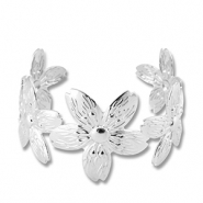 Armbänder aus Stainless Steel - Rostfreiem Stahl Bangle Blume Silver