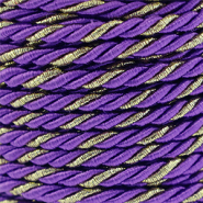 Trendy Kordel Twisted 3mm Purple-gold