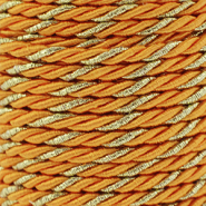 Trendy Kordel Twisted 3mm Orange-gold