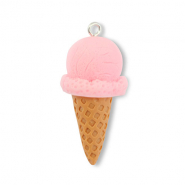 Resin Anh&auml;nger Ice Lolly Pink-light brown