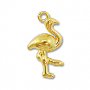 Stainless Steel - Rostfrei Stahl Anh&auml;nger Flamingo Gold
