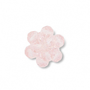 Top Facett Perlen Anh&auml;nger Blume Transparent light pink