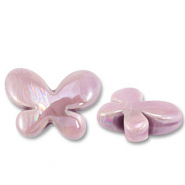 DQ Griechische Keramik Perlen Schmetterling Lilac