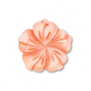 Muschel Anh&auml;nger Blume Peach pink