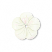 Muschel Perlen Blume Off white