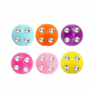 Acryl Perlen im Strasssteinchen-Look Multicolour-silver