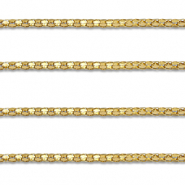 Stainless Steel - Rostfrei Stahl Schmuckzubeh&ouml;r Gliederkette Popcorn Gold