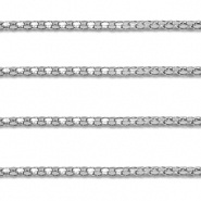 Stainless Steel - Rostfrei Stahl Schmuckzubeh&ouml;r Gliederkette Popcorn Silver