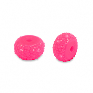 Resin Perlen Rondell 12mm Neon pink
