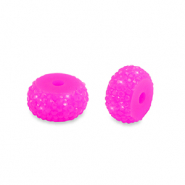 Resin Perlen Rondell 10mm Magenta pink