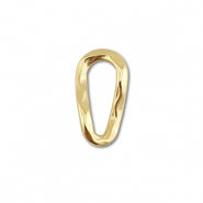 Stainless Steel - Rostfrei Stahl Schmuckzubeh&ouml;r Zwischenst&uuml;ck Oval Gold