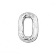 Stainless Steel - Rostfrei Stahl Schmuckzubeh&ouml;r Zwischenst&uuml;ck Oval Silver